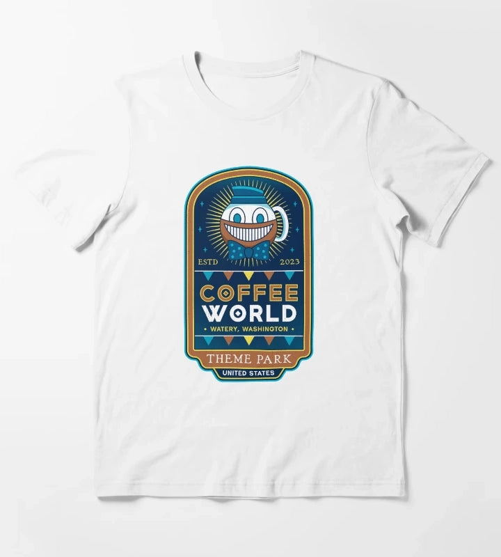Watery Coffee World T-Shirt White