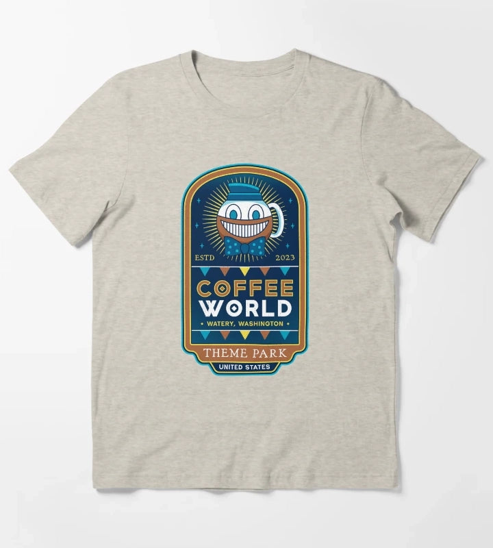 Watery Coffee World T-Shirt Cream
