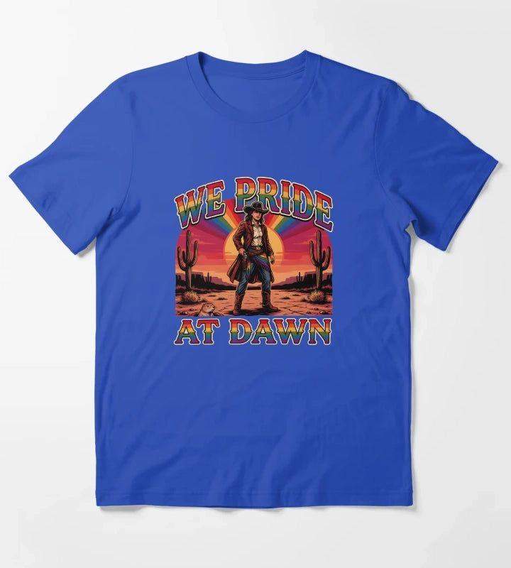 We Pride At Dawn Country Western Pride Month Graphic T-Shirt Blue