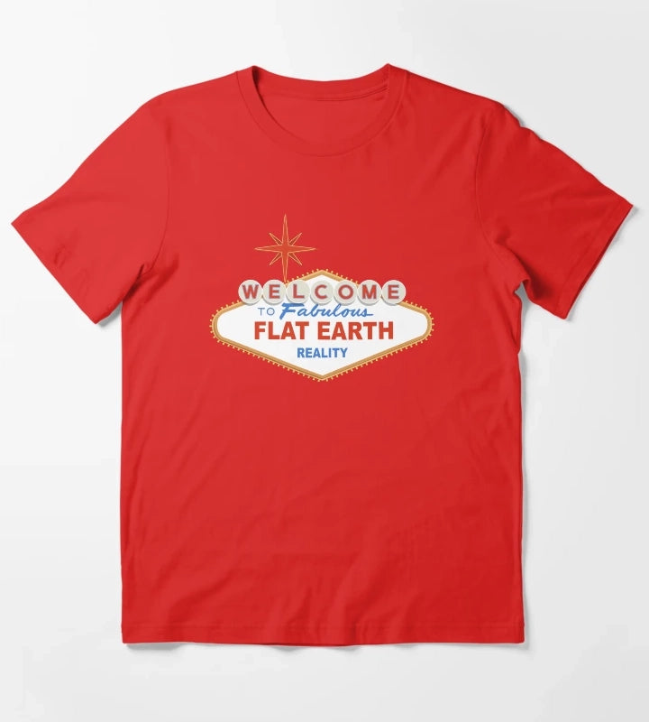 Welcome to Flat Earth T-Shirt Red