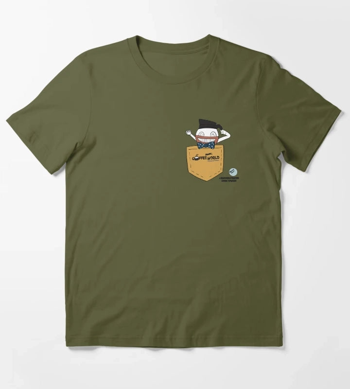 Welcome to coffee world T-Shirt Olive Green