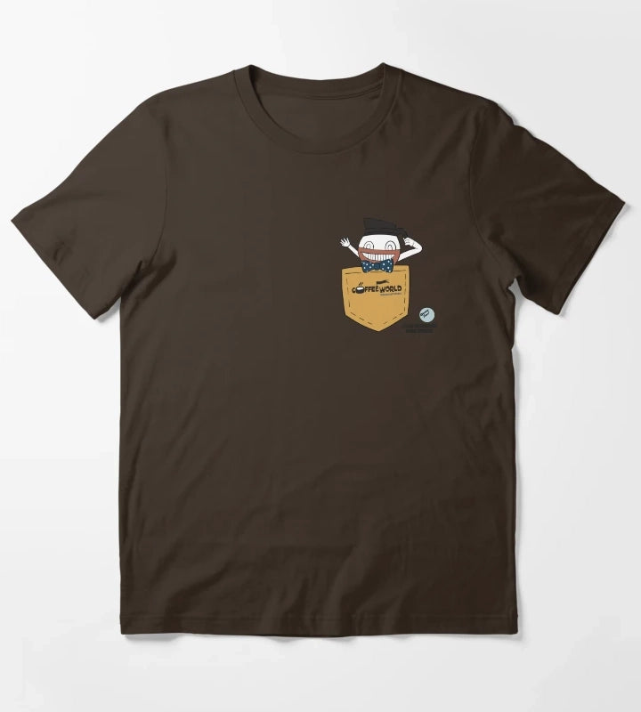 Welcome to coffee world T-Shirt Brown