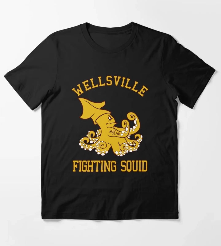 Wellsville Fighting Squid Pete and PeteNotre Dame parody T-Shirt