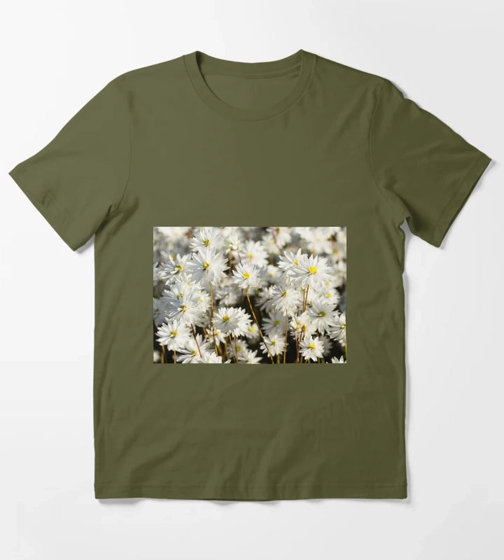 Western Australian wildflower everlasting daisies T-Shirt Olive Green