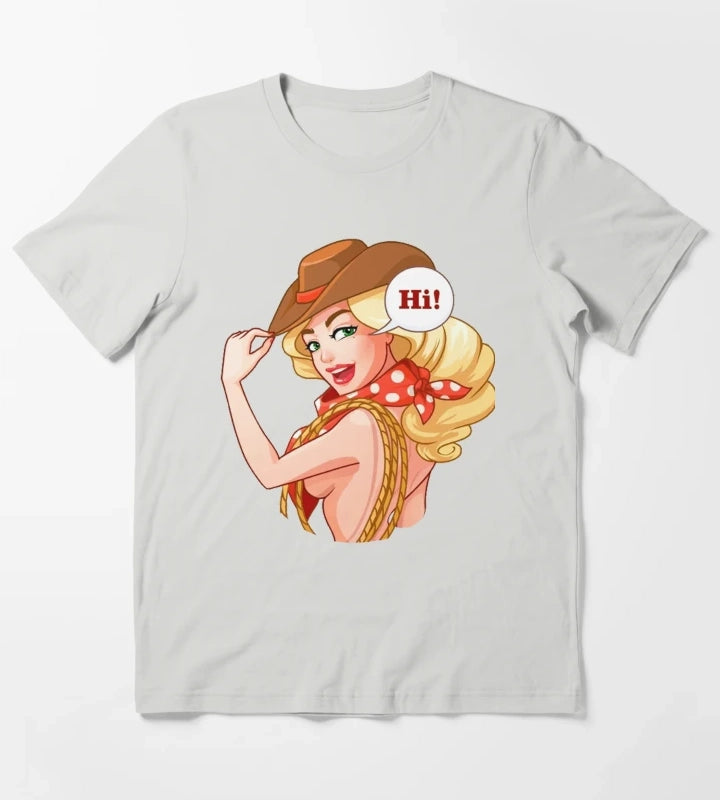 Western Cowgirl Hats T-Shirt Light Grey