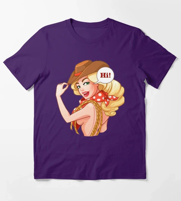 Western Cowgirl Hats T-Shirt Purple