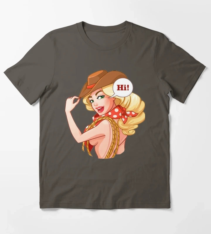 Western Cowgirl Hats T-Shirt Dark Grey