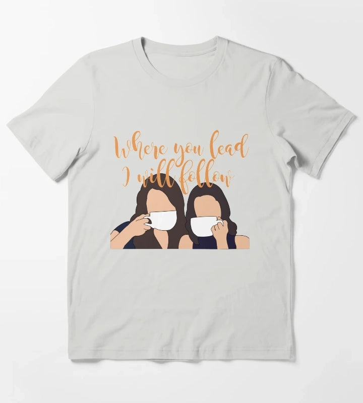Where you lead I will follow T-Shirt Light Grey