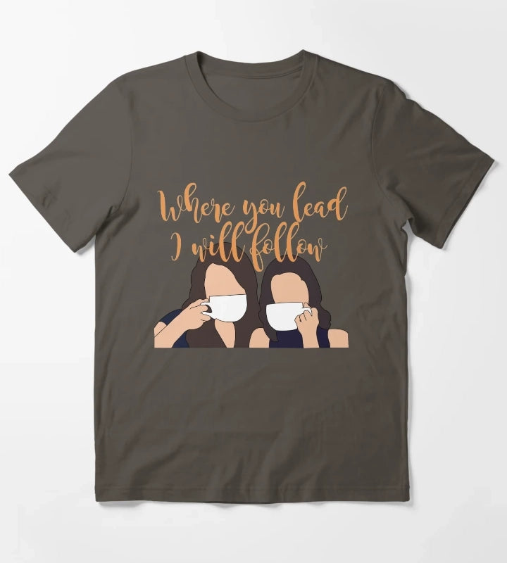 Where you lead I will follow T-Shirt Dark Grey