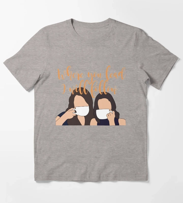 Where you lead I will follow T-Shirt Heather Grey