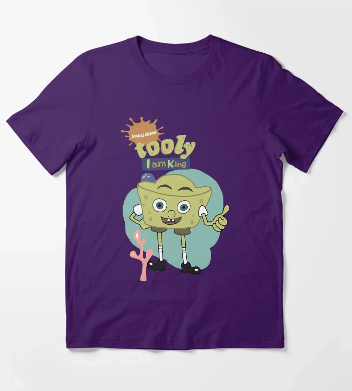 Whimsical Sponge Character T-Shirt Purple