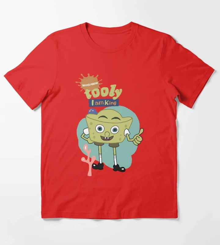 Whimsical Sponge Character T-Shirt Red