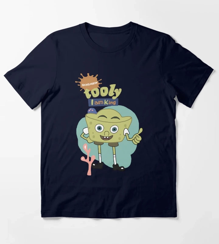 Whimsical Sponge Character T-Shirt Navy