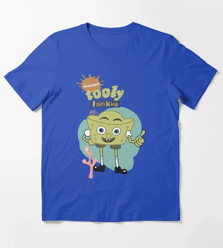 Whimsical Sponge Character T-Shirt Blue