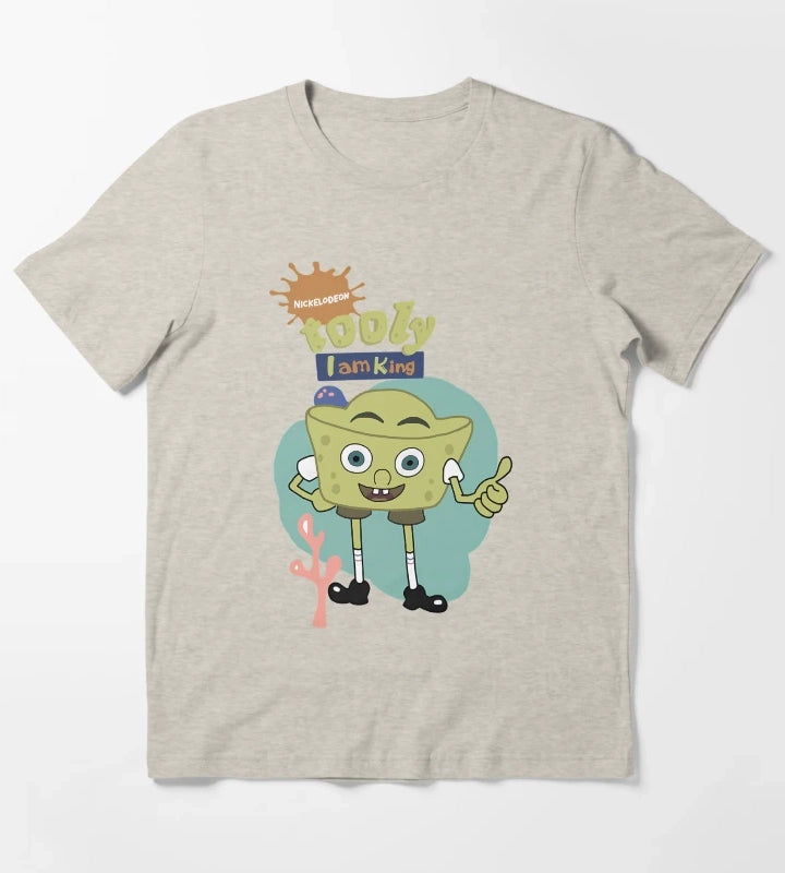 Whimsical Sponge Character T-Shirt Cream