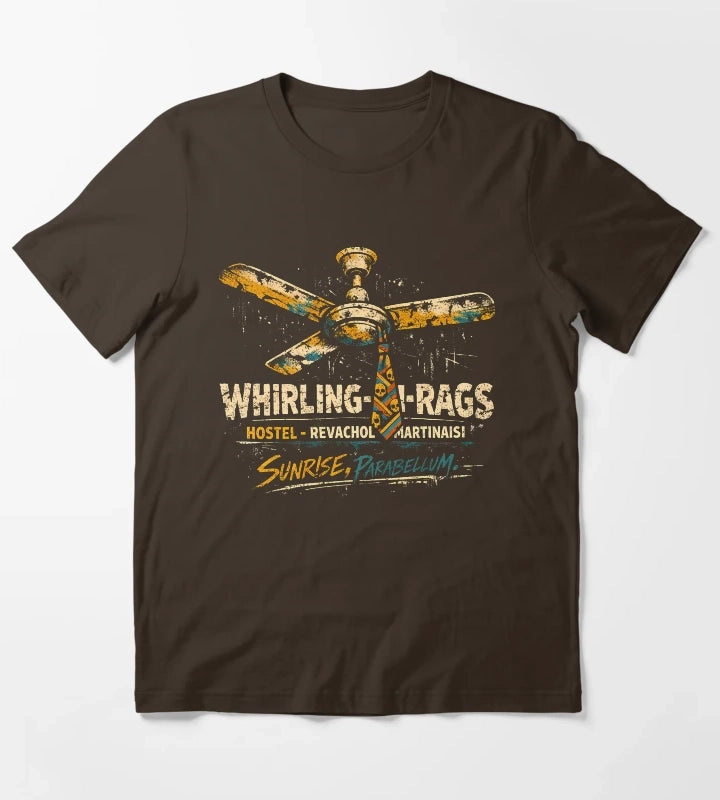Whirling In Rags Hostel Revachol Graphic T-Shirt Brown