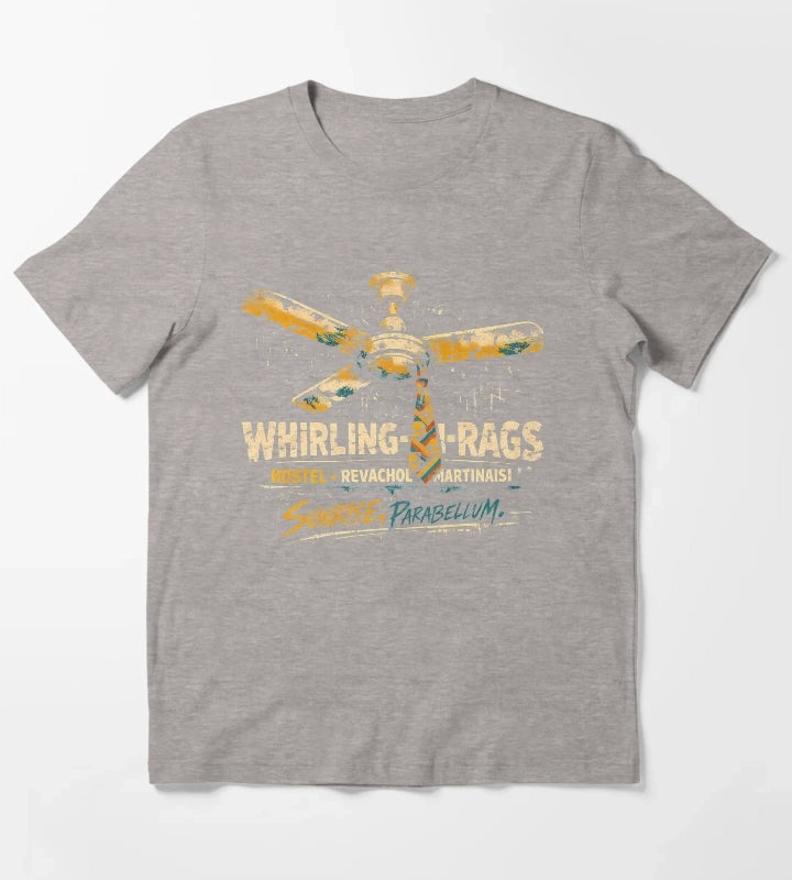 Whirling In Rags Hostel Revachol Graphic T-Shirt Heather Grey