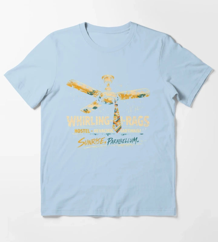 Whirling In Rags Hostel Revachol Graphic T-Shirt Sky Blue