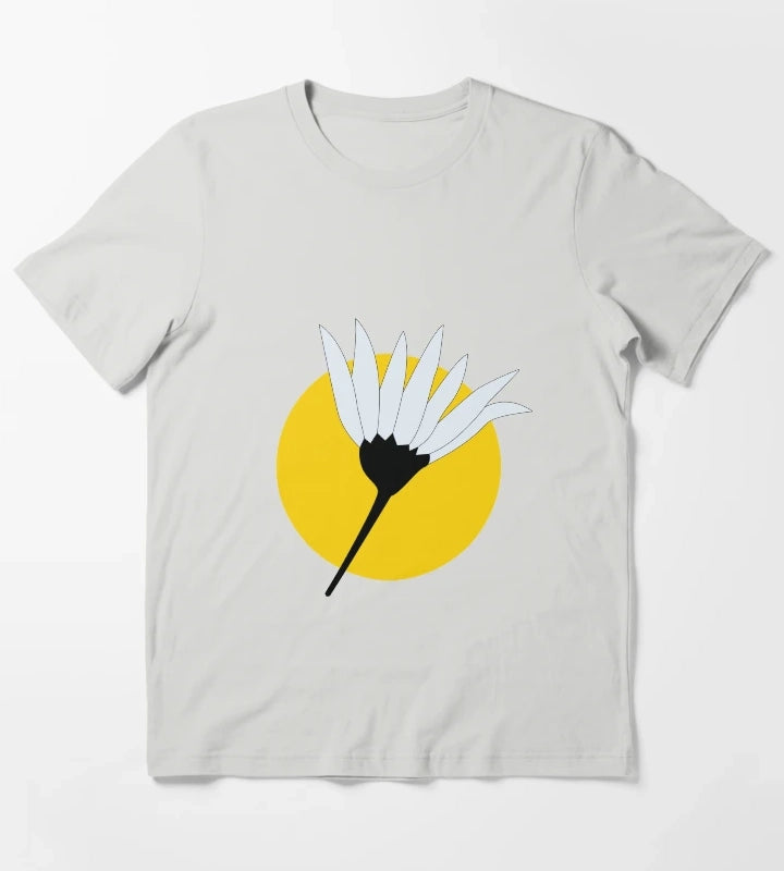 White Daisy T-Shirt Light Grey