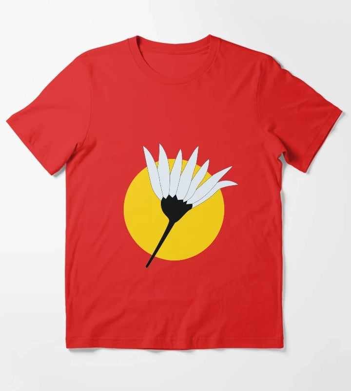 White Daisy T-Shirt Red