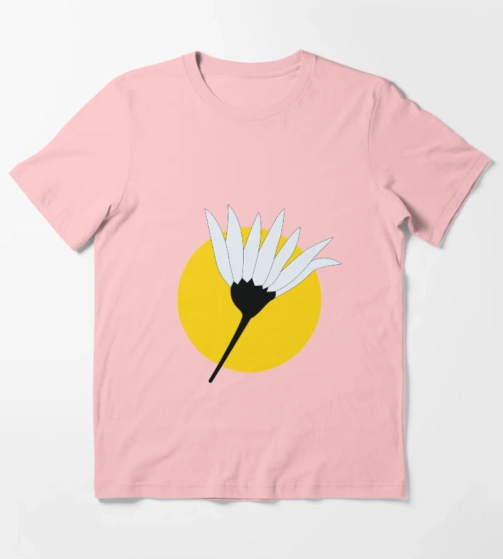 White Daisy T-Shirt Dark Grey