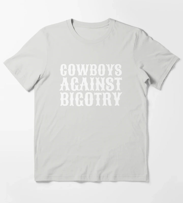 White Orville Peck Cowboys Against Bigotry Lyrics T-Shirt Light Grey