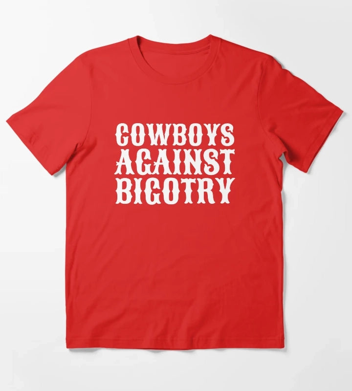 White Orville Peck Cowboys Against Bigotry Lyrics T-Shirt Red
