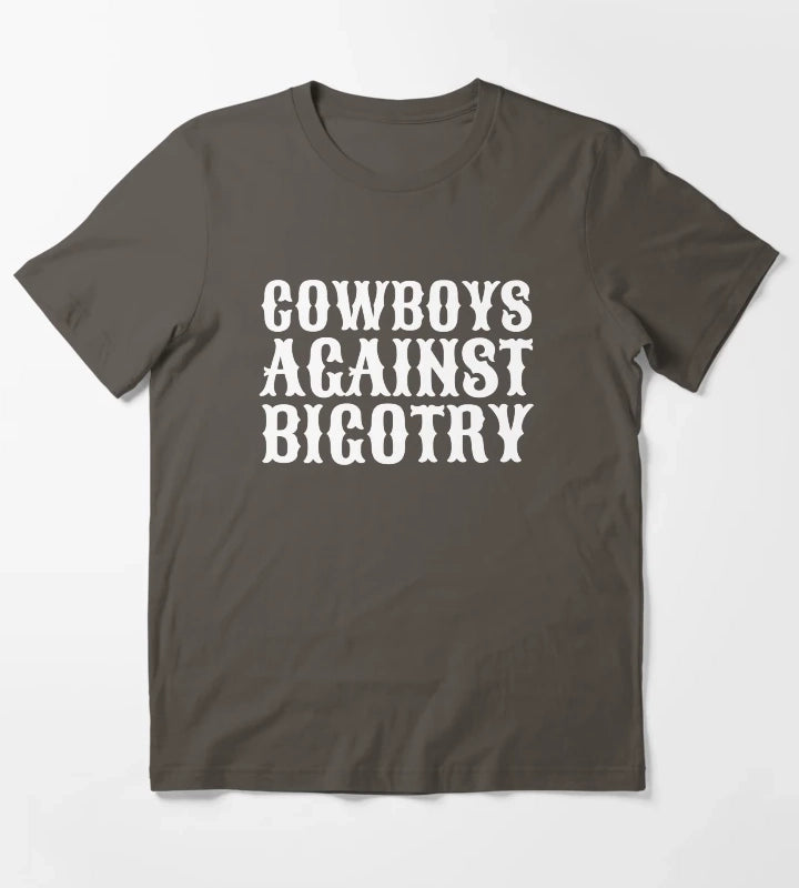 White Orville Peck Cowboys Against Bigotry Lyrics T-Shirt Dark Grey