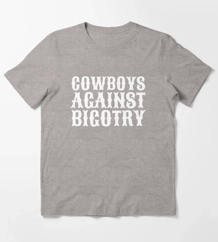 White Orville Peck Cowboys Against Bigotry Lyrics T-Shirt Heather Grey