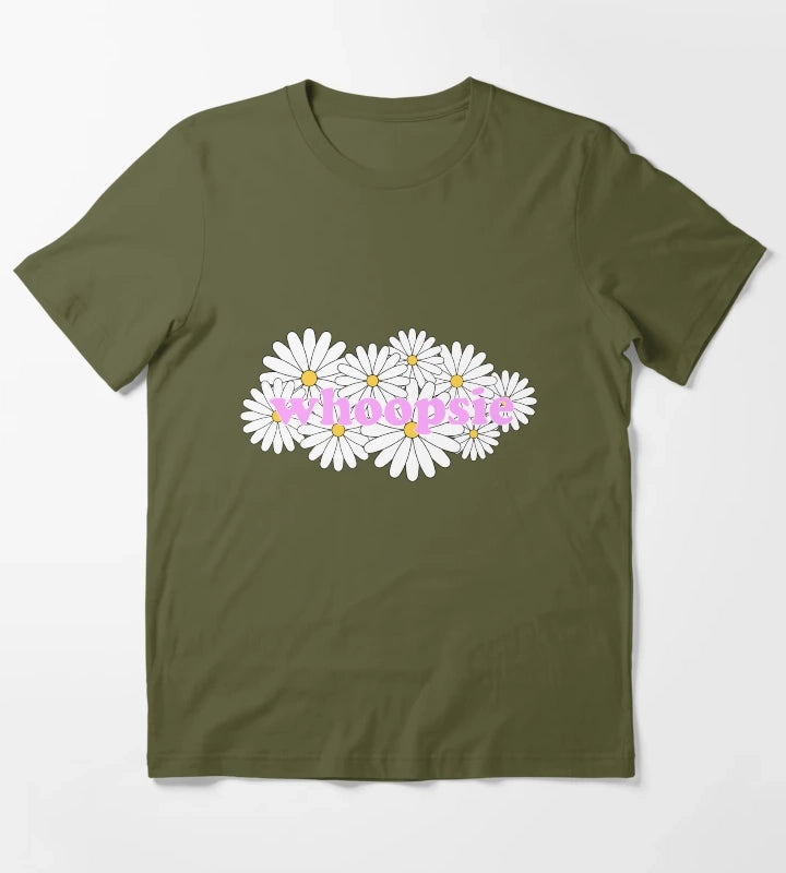 Whoopsie Daisies T-Shirt Olive Green