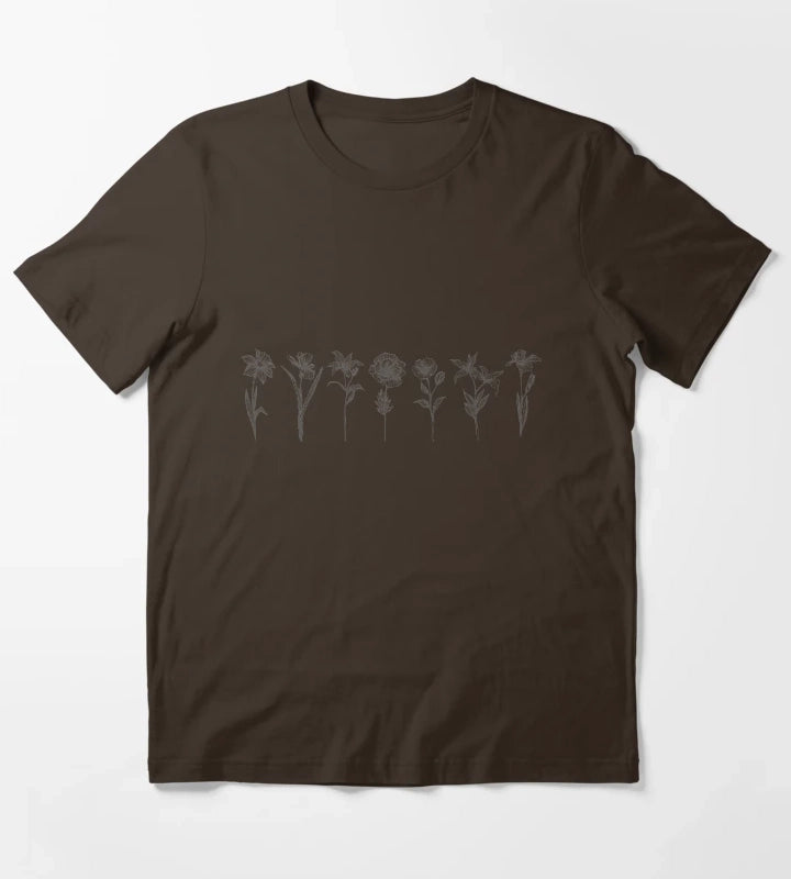 Wild Flowers T-Shirt Brown