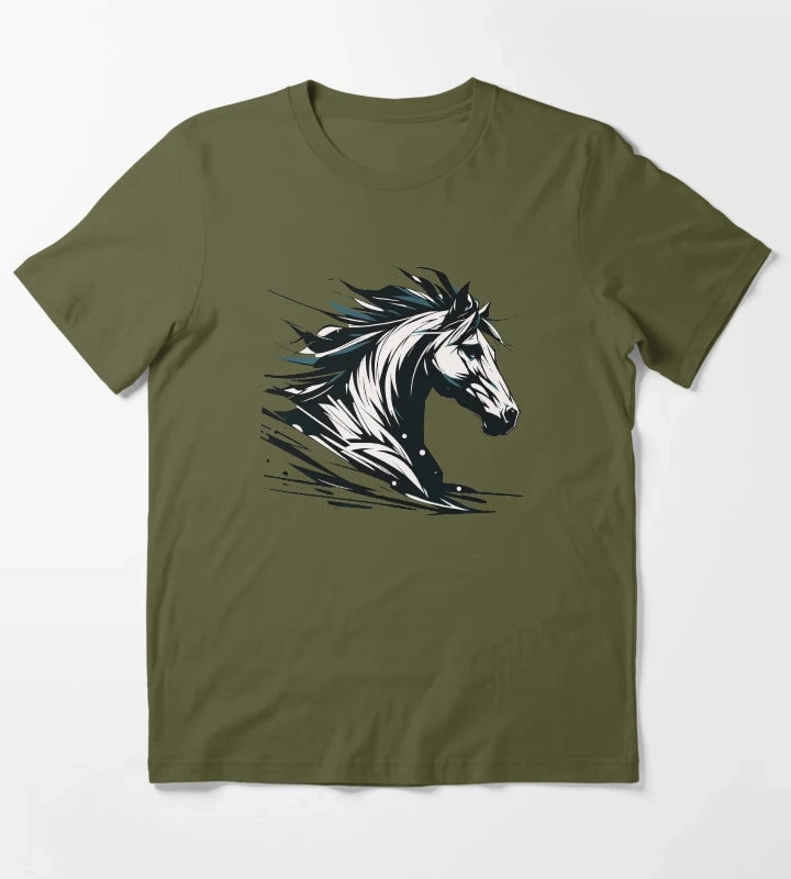 Wild Horse T-Shirt Olive Green