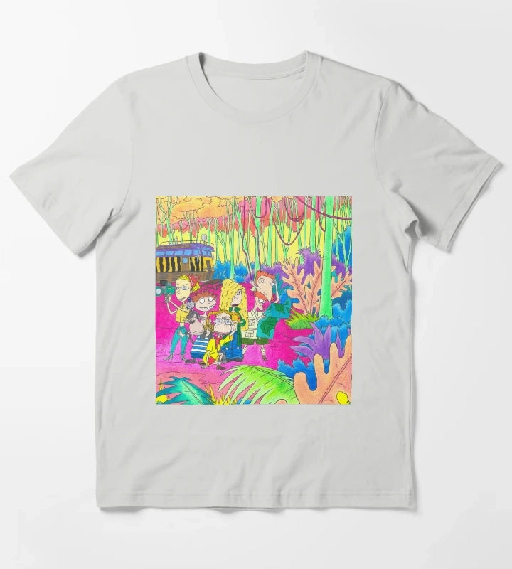 Wild Thornberrys Nickelodeon Trippy Forest T-Shirt Light Grey