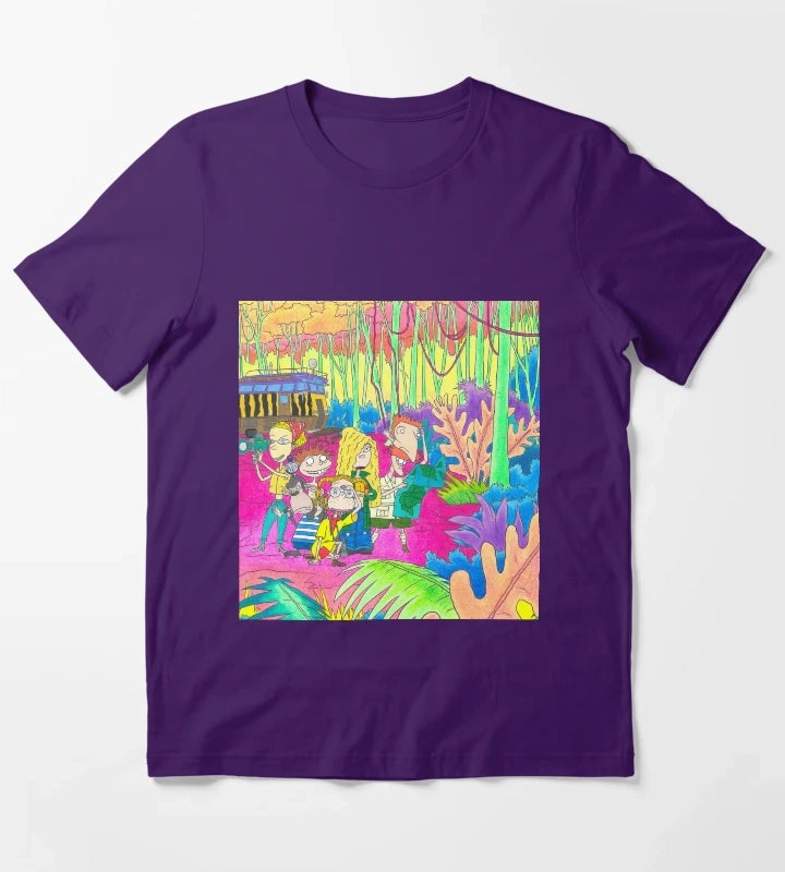 Wild Thornberrys Nickelodeon Trippy Forest T-Shirt Purple