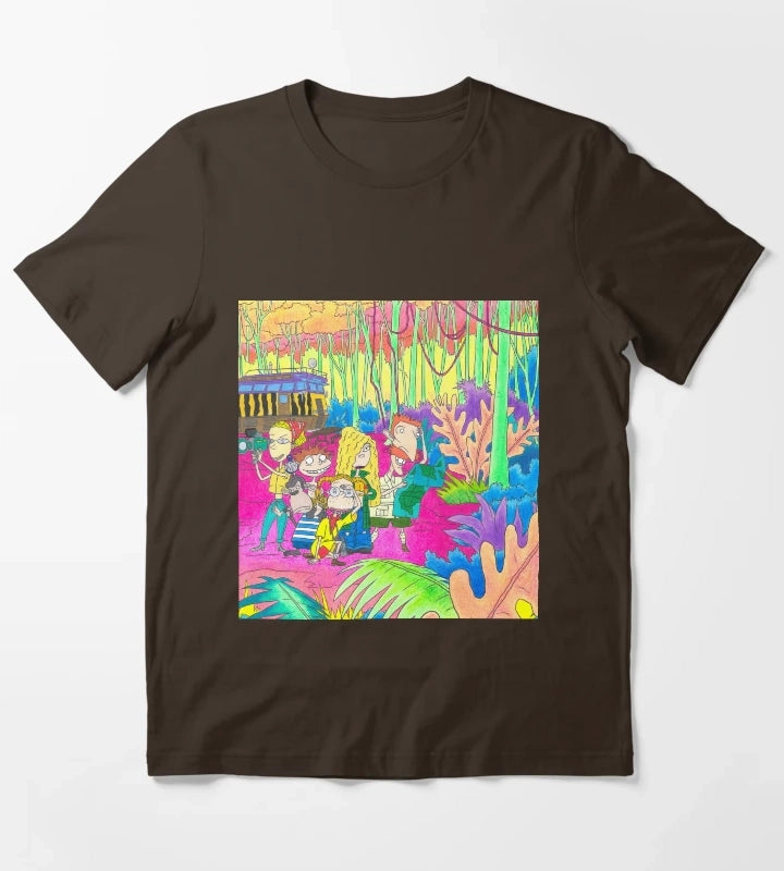 Wild Thornberrys Nickelodeon Trippy Forest T-Shirt Brown