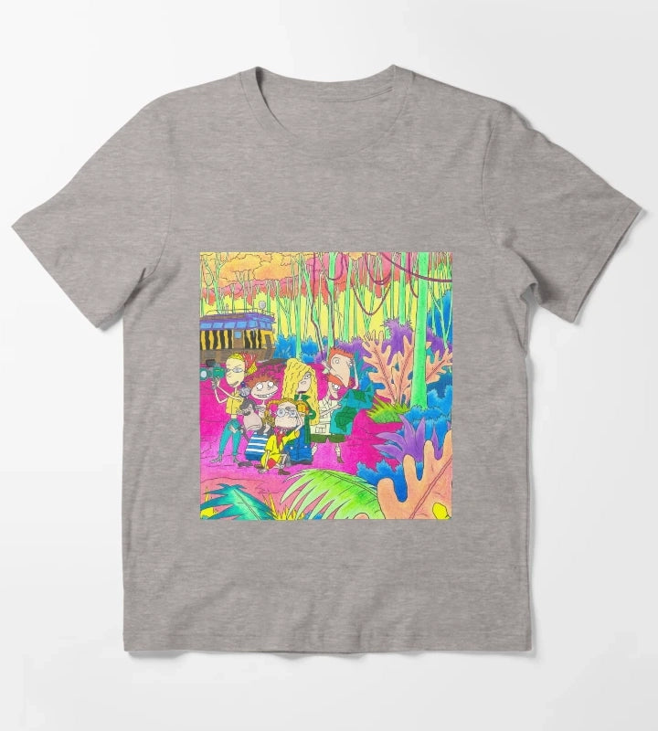 Wild Thornberrys Nickelodeon Trippy Forest T-Shirt Heather Grey