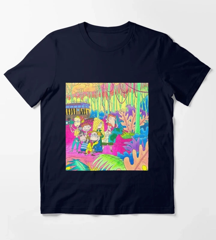 Wild Thornberrys Nickelodeon Trippy Forest T-Shirt Navy