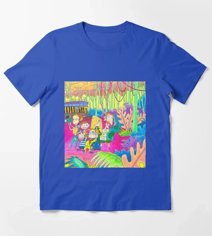 Wild Thornberrys Nickelodeon Trippy Forest T-Shirt Blue