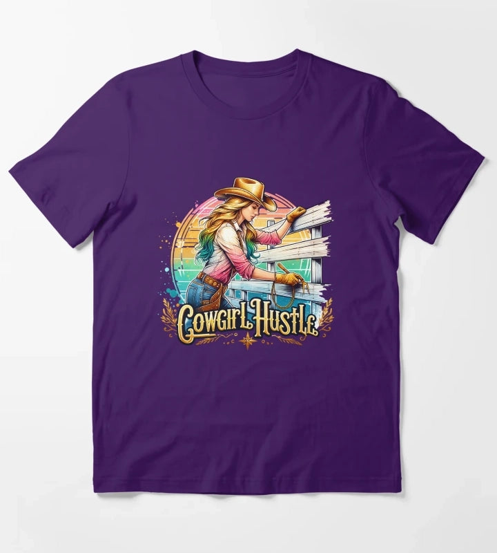 Wild West Cowgirl Hustle Tshirts Mugs Stickers More T-Shirt Purple