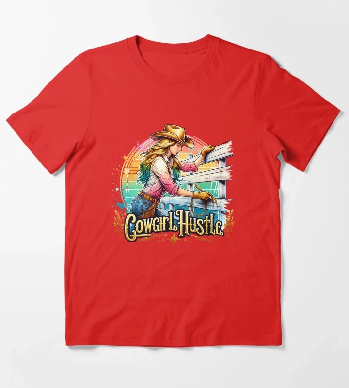 Wild West Cowgirl Hustle Tshirts Mugs Stickers More T-Shirt Red