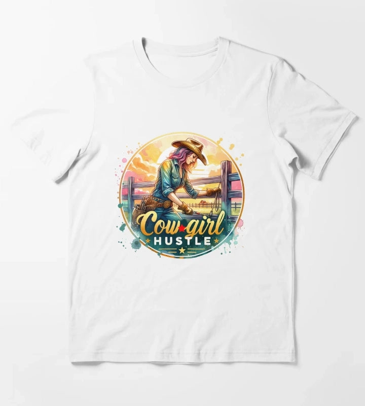 Wild West Cowgirl Vibes Apparel Mugs Stickers More T-Shirt White