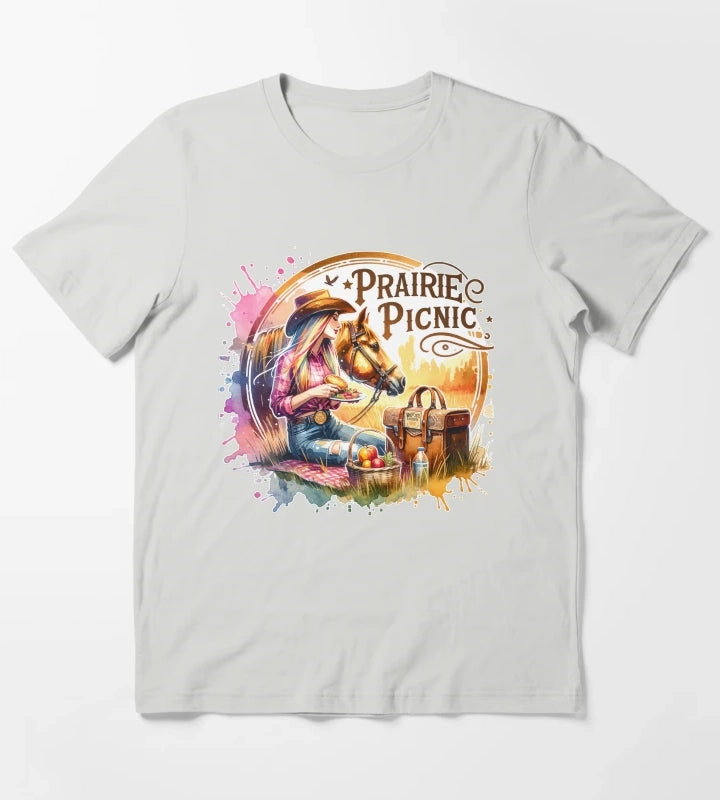 Wild West Cowgirl Vibes Tshirts Mugs Stickers More T-Shirt Light Grey