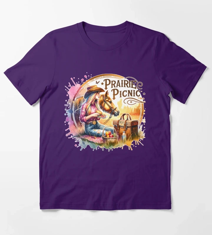 Wild West Cowgirl Vibes Tshirts Mugs Stickers More T-Shirt Purple