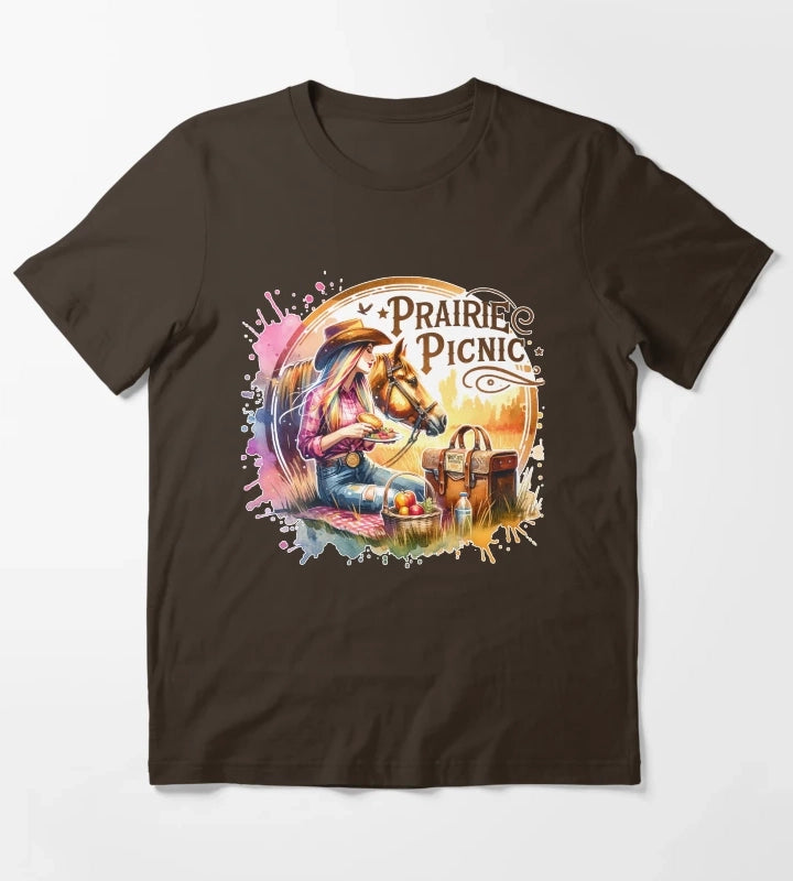Wild West Cowgirl Vibes Tshirts Mugs Stickers More T-Shirt Brown