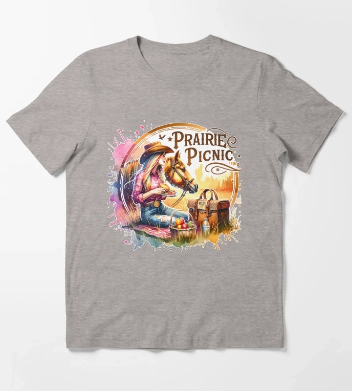 Wild West Cowgirl Vibes Tshirts Mugs Stickers More T-Shirt Heather Grey