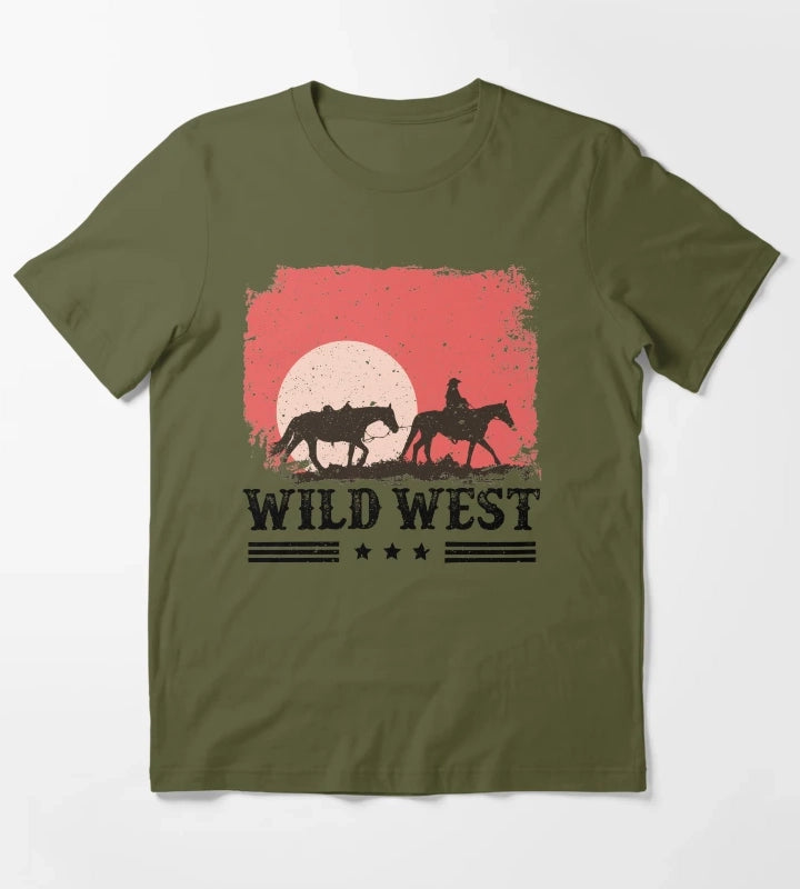 Wild West T-Shirt Olive Green