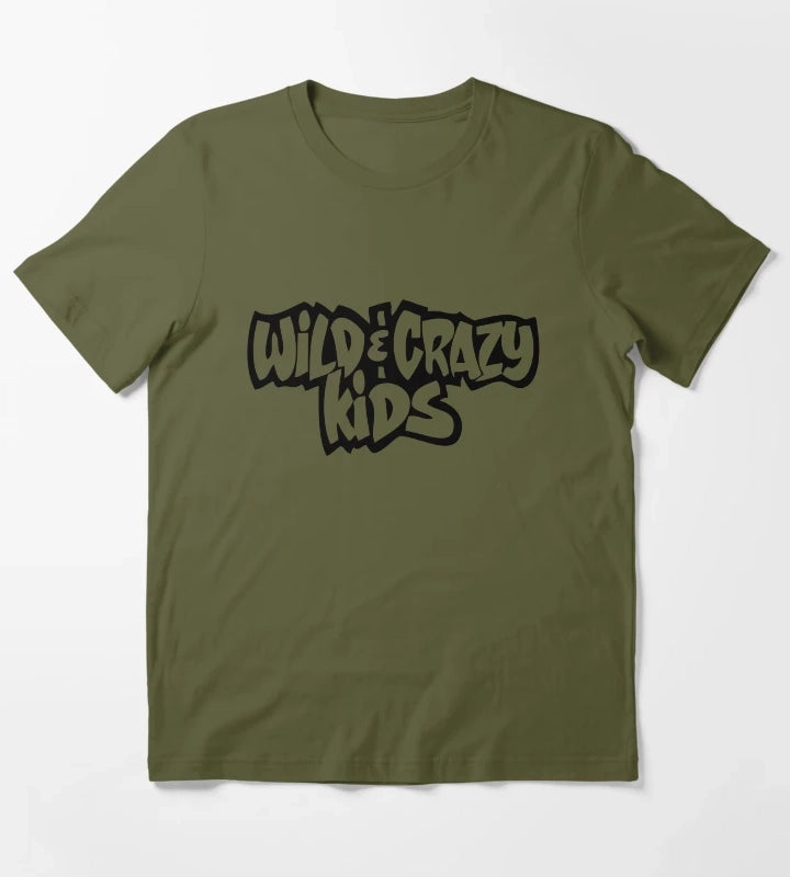 Wild and Crazy Kids T-Shirt Olive Green