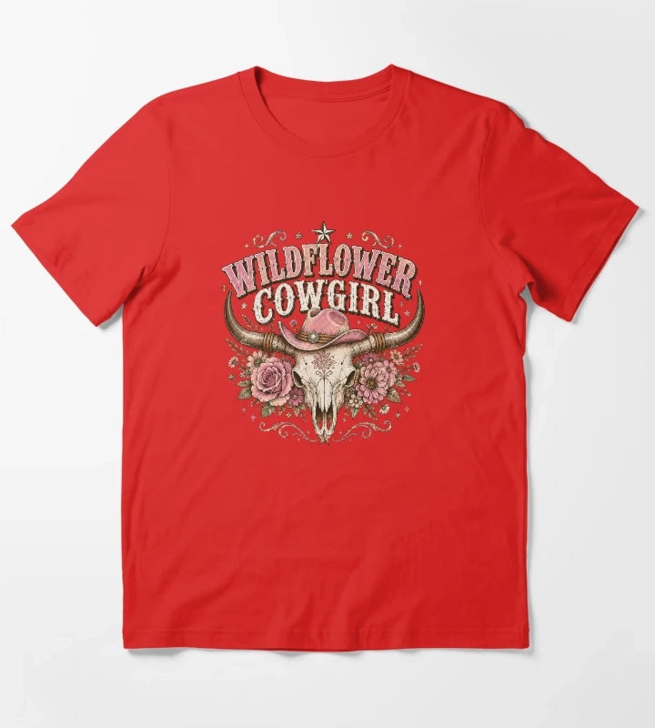 Wildflower cowgirl with rustic charm T-Shirt Red