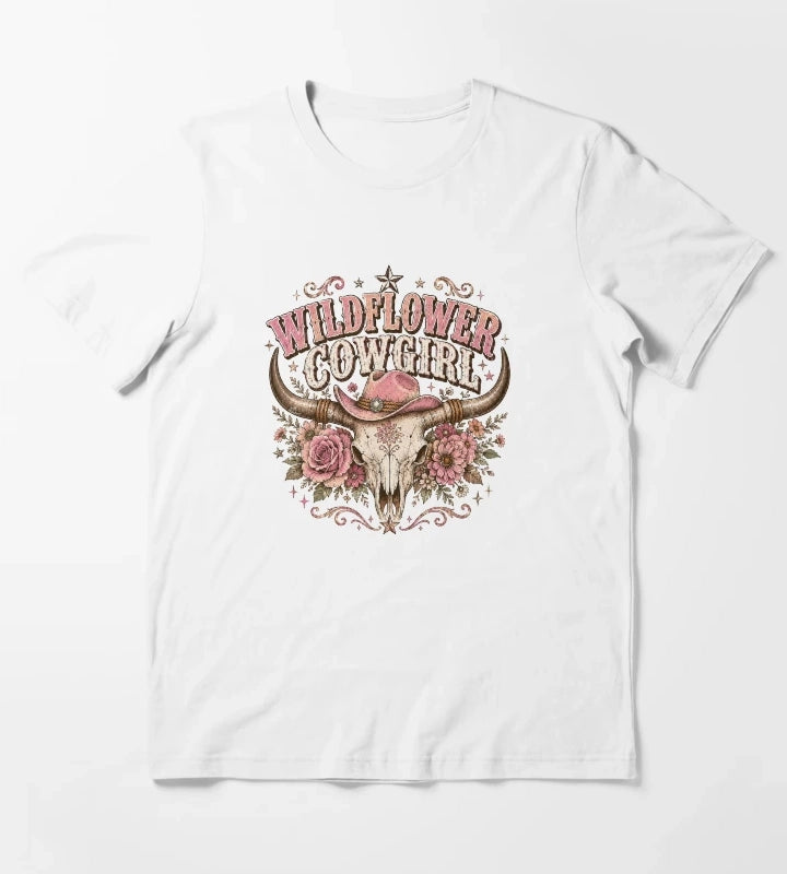 Wildflower cowgirl with rustic charm T-Shirt White