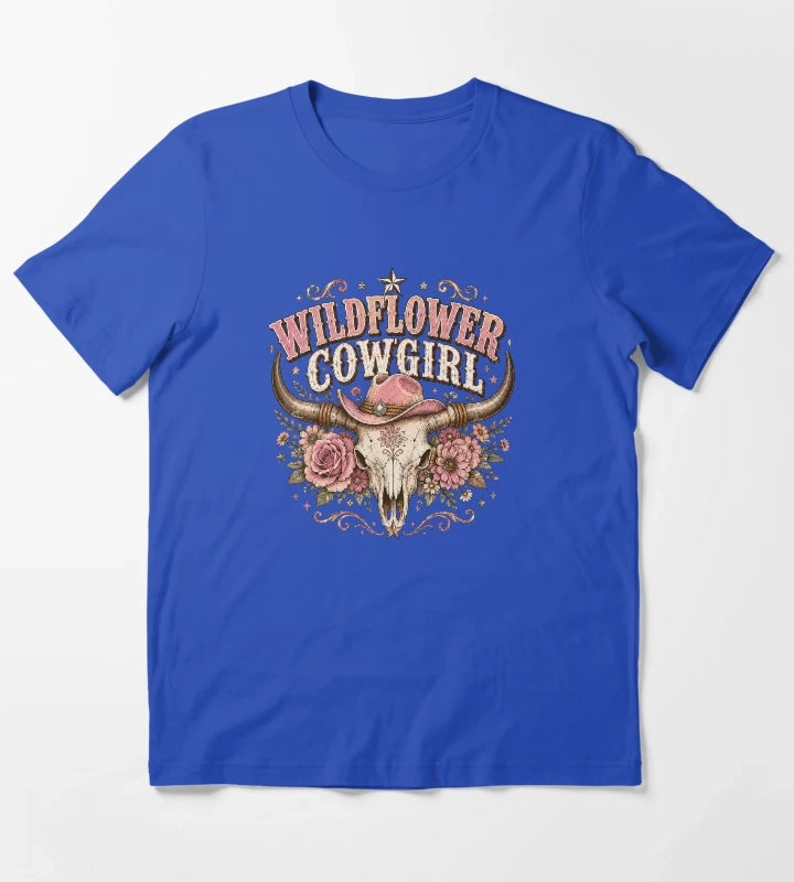 Wildflower cowgirl with rustic charm T-Shirt Blue
